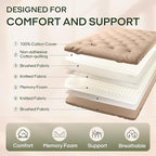 ZonLi Japanese Floor Futon Mattress Twin Size 39"x 75", 100% Cotton Cover 6'' - Image 4