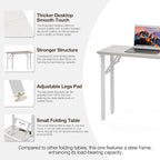 TEMI Small Computer Desk Folding Table - Image 8