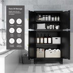Bevivog Black Metal Locker Cabinet - Image 6