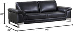 Blackjack Furniture Weston Collection Genuine Italian Leather Living Room Sofa - Image 13