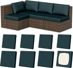 8Pcs Outdoor Cushion Covers, Stretch Patio Furniture Couch Chair Slipcovers | by VORSHAPE