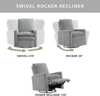 Oxford Baby Uptown Power Recliner/Glider, Ash Gray - Image 3