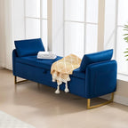 65" Storage Bench for Bedroom, Velvet End of Bed Bench, King Size Bed Benches - Image 8