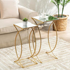Glitzhome Nesting Side Tables, Coffee Tables Decorative Accent Tables - Image 3