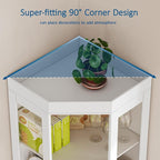 70''H Tall Corner Cabinet with Glass Doors, Farmhouse Storage Cabinet with 4 - Image 6