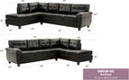 Eco-Friendly Black Sectional Couch - Image 2