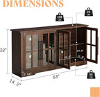 AMERLIFE Farmhouse 63" Buffet Sideboard Cabinet - Image 2
