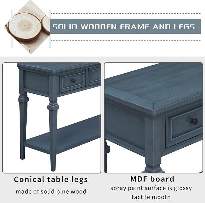 Harper & Bright Designs TREXM Classic Retro Style Console Table - Image 7