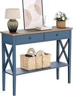ChooChoo Console Table with Drawers, Narrow Wood Accent Sofa Table Entryway - Image 5