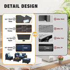 JOYURE 5 Pieces Patio Furniture Set All-Weather Outdoor Wicker Sectional - Image 5