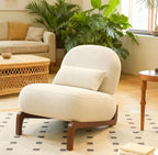 KEIKI Accent Chair with Solid Wood Legs, Velvet Single Seat Sofa by KEIKI