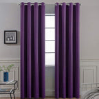 Yakamok Room Darkening Curtains 52x96 inch Length Purple-Living Room | 2 panels by Yakamok