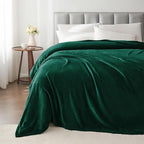 BEDELITE Fleece Blanket Soft Plush King Bed Blanket Forest Green 108"x90" | - Image 6