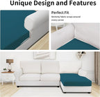 Easy-Going Stretch 1 Piece Chaise Lounge Cushion Slipcover | Sectional Couch - Image 3