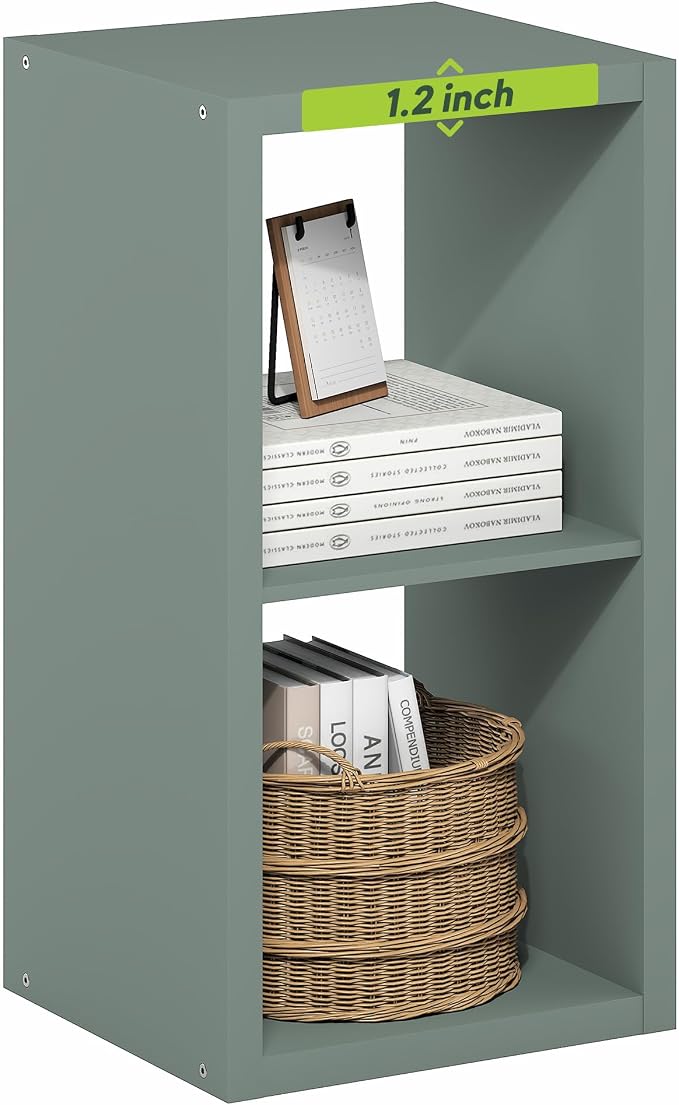 Furinno Cubicle Book Shelf, 2-Cube Bookshelf, Extra Thick Frame Horizontally & by Furinno-FitsYourSpaceFitsYourBudget