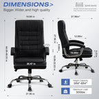Executive Office Chair Adjustable Leather Chair, High Back Swivel Office Desk - Image 3
