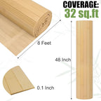 Bamboo Wall Panel for Interior Wall Decor, Renewable Pole Wrap Wainscoting Roll - Image 2