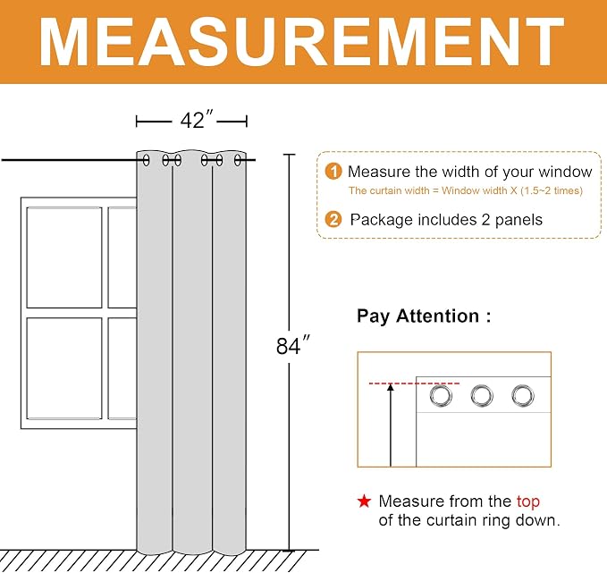 Blackout Curtains for Bedroom, Hunter Green, 42 x 84 Inch, 2 Panels | Thermal - Image 7