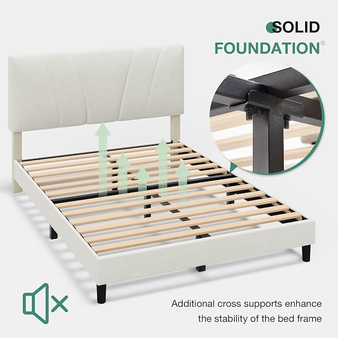 Novilla Queen Bed Frame, Queen Size Bed Frame - Image 8