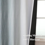 Stone Blue and Greyish White Blackout Curtains - Image 5