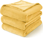 BEDELITE Fleece Blanket Soft Plush Twin Size Blanket Cream Yellow 60"x80" | - Image 8