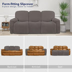 PureFit Super Stretch 3 Seats Recliner Sofa Couch Cover - Image 4