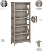 Bush Home Tall 5 Shelf Bookcase - Image 5