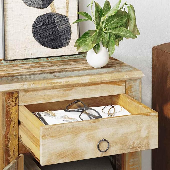 Gecheer Reclaimed Wood End Table - Image 4
