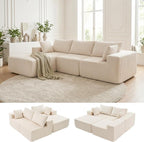 DUMOS 108" Boneless Couch, Cloud Sectional Couch by DumosLifestyle
