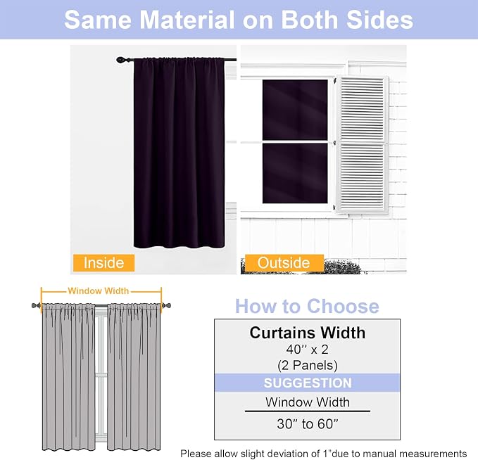 Simplebrand Ava BlackBerry Blackout Curtains - Image 8