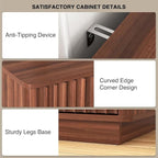 63'' Fluted TV Stand for TVs up to 75'', Modern Media Console - Image 4