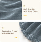 2 Pieces Sectional Couch Covers L Shaped Cover XXXL Dusty Blue | Thick Washable - Image 7