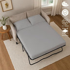Sleeper Sofa Bed Sheet, 100% Cotton 400 Thread Count, 4 Piece Set, Deep Pocket - Image 6