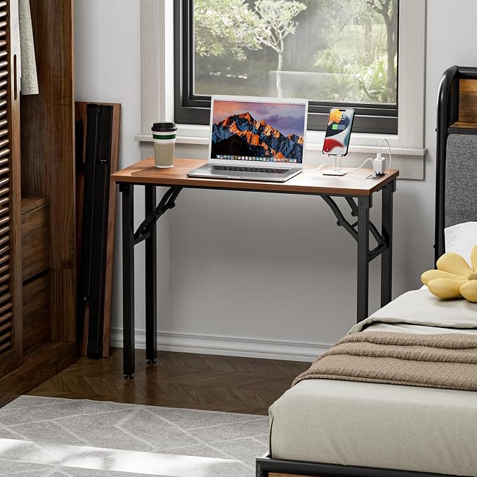 TEMI Small Computer Desk Folding Table - Image 2