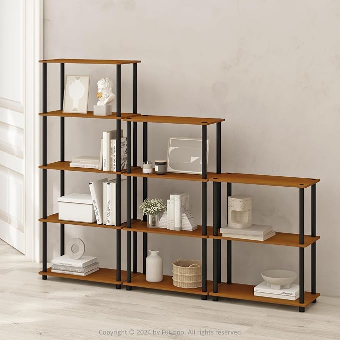 Furinno Turn-N-Tube Book Shelf, 4-Tier Bookshelf, Bookcase - Image 2