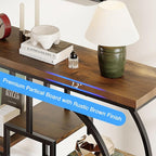 GiftGo Narrow Console Table for Entryway Industrial 4-Tier Sofa Table Behind - Image 5
