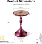 Homes: Inside + Out Halric Modern 24" Tall Round End Table - Image 3