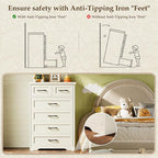 AODK Farmhouse Tall 6 Drawer Dresser - Image 7