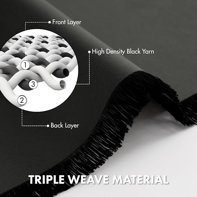 MIULEE Dark Grey Blackout Curtains 4 Panels Set 72 Inch Length Bedroom | - Image 6