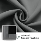 SimpleHome Grey 100% Blackout Curtains Room Darkening Living Room 84 Inch | - Image 7