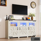 64" Large LED Farmhouse TV Stand by chartustriable