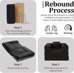 BSHOMGI Folding Sofa Bed, 2 in 1 Convertible Sofas Lounger Comfy Single Chair - Image 5