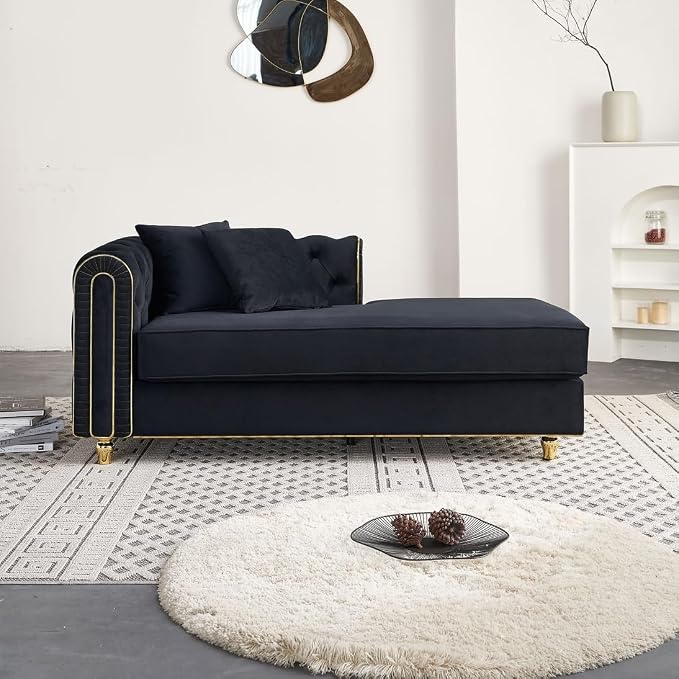 Luxury Velvet Chaise Lounger - Image 3