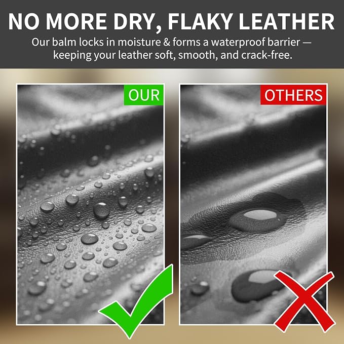Leather Recoloring Balm with 100ml Mink Oil, Dark Gray Leather Repair Kit and - Image 5