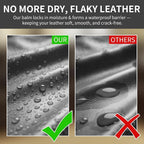 Leather Recoloring Balm with 100ml Mink Oil, Dark Gray Leather Repair Kit and - Image 5