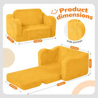MeMoreCool Toddler Couch, 2-in-1 Corduroy Kids Couch Fold Out to Lounger - Image 3