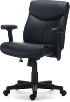 Staples Ergonomic Task Chair, Faux Leather, Adjustable Height - Image 6