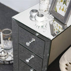 Mirrored End Table Modern Small Sofa Corner Table - Image 8