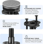 MROCO Adjustable Leveling Feet, 3/8"-16 Thread T-Nut Kit Furniture Levelers - Image 4
