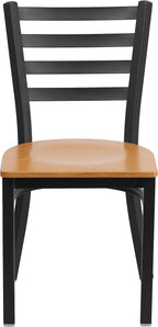 Flash Furniture HERCULES Series Black Ladder Back Metal Restaurant Chair - Image 6